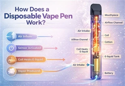 Wie funktioniert ein Einweg -Vape -Stift?
